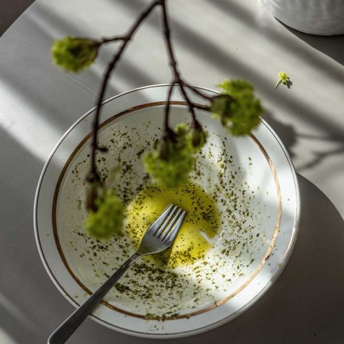 Olive oil tasting in Italy.