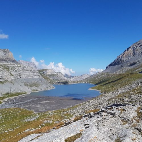 Hiking from Kandersteg to Leukerbad over the Gemmi Passs, between Bernese Oberland and Valais